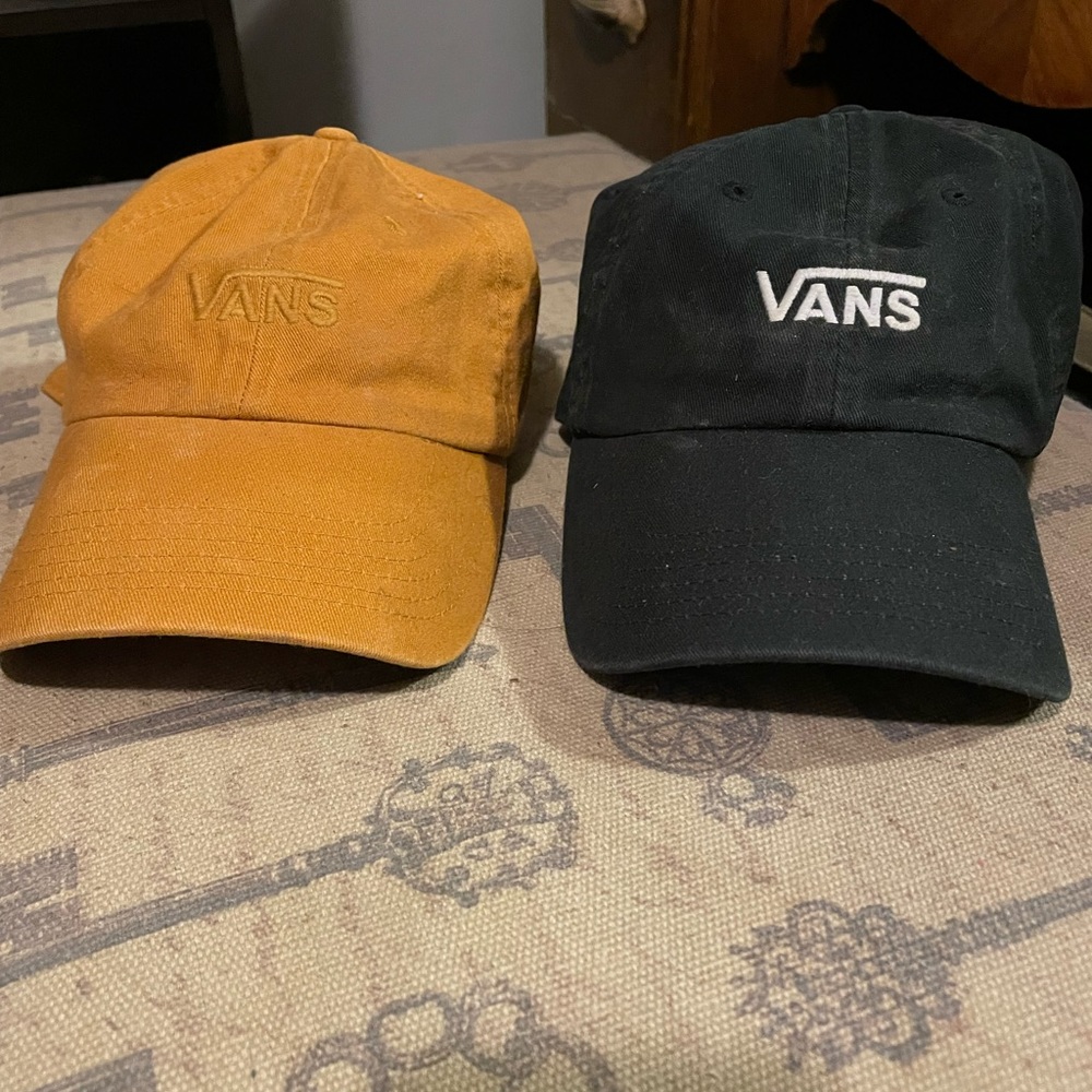 Set of two Vans adjustable ball caps.